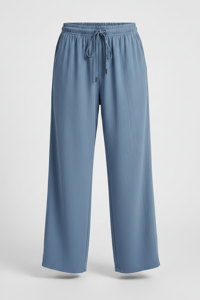 Pantalon Parachute Bleu Ciel Ample Fluide Enfant - Viscose - vue 3