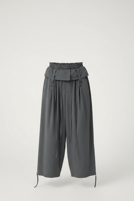 Pantalon Parachute Gris Ample Coton Enfant - Polyester - vue 3