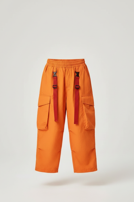 Pantalon Parachute Orange - Polyester - vue 3