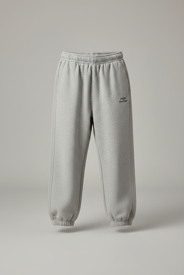 Pantalon Parachute Gris Ample Molletonné Garçon Sportif - vue 3