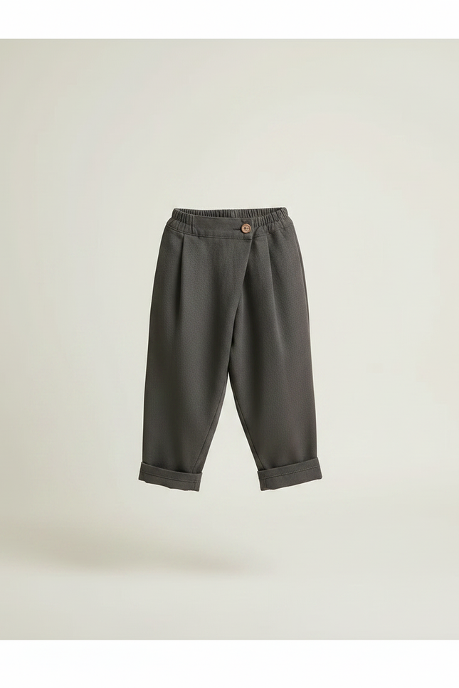 Pantalon Parachute Décontracté Ample Coton Enfants Unisexe - Beige - vue 3