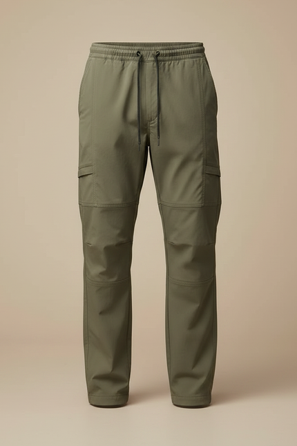 Pantalon Parachute Kaki Cargo Décontracté Léger Homme - Polyester - vue 3