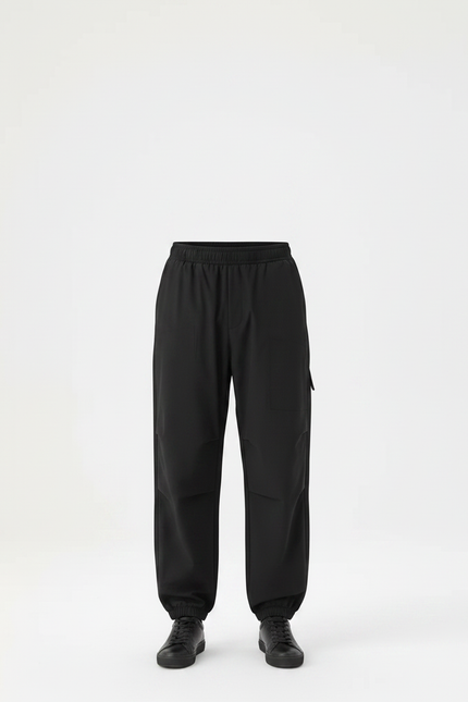 Pantalon Parachute Noir Ample Sportif Homme - Polyester - vue 3