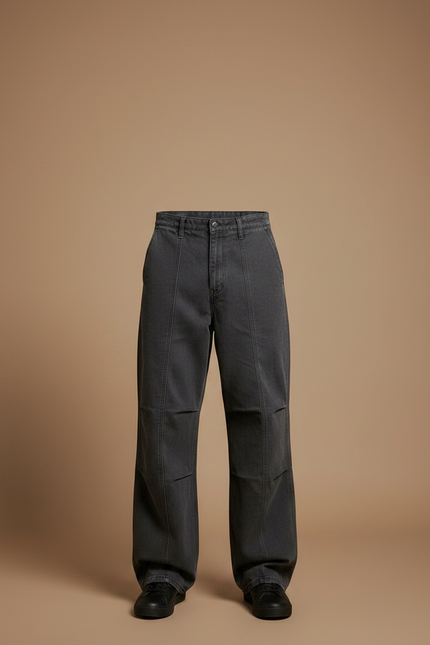 Pantalon Parachute Homme Gris Décontracté Ample - Jean - vue 3