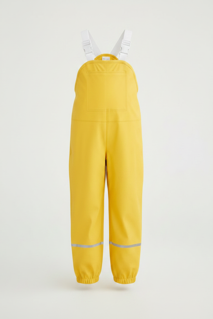 Pantalon Parachute Jaune Imperméable Enfant Salopette Pluie - Polyester - vue 3