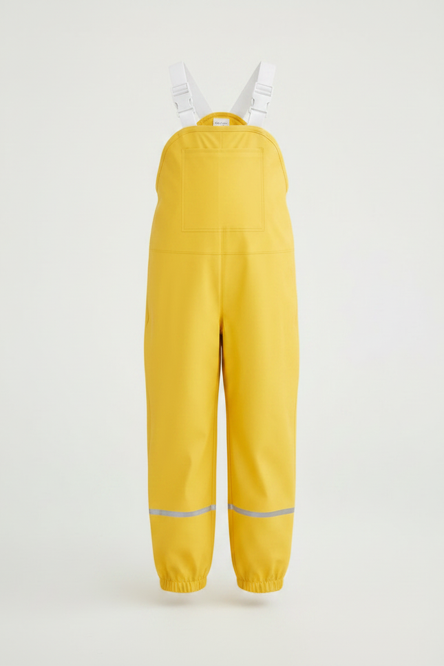 Pantalon Parachute Jaune Imperméable Enfant Salopette Pluie - Polyester - vue 3