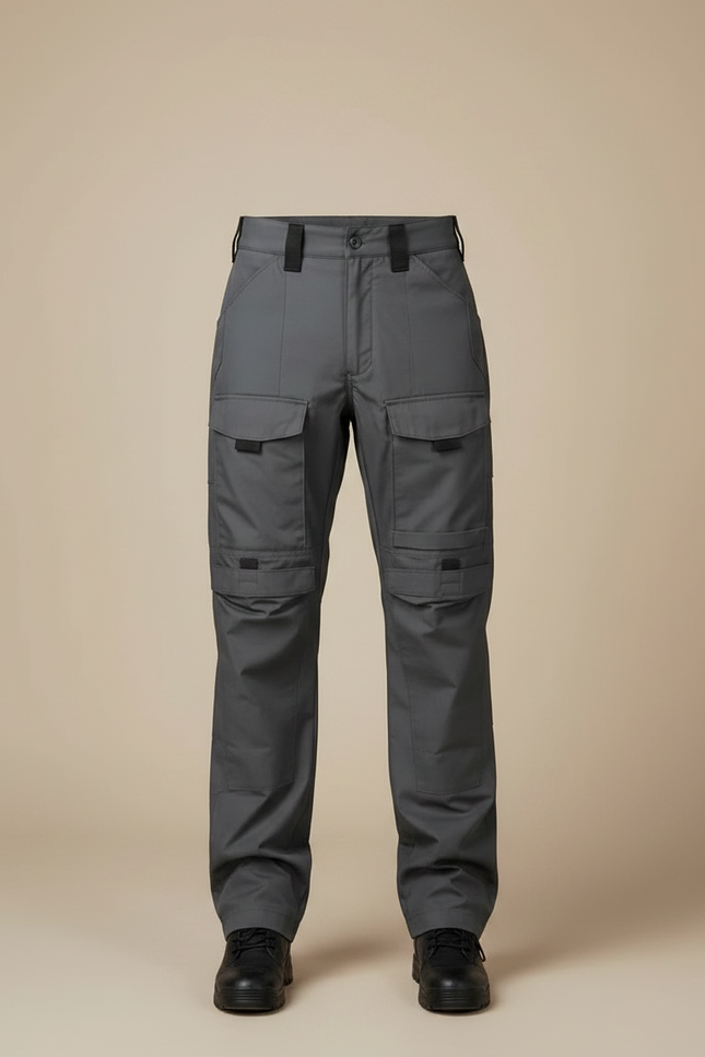 Pantalon Parachute Gris Tactique Résistant Homme - Polyester - vue 3