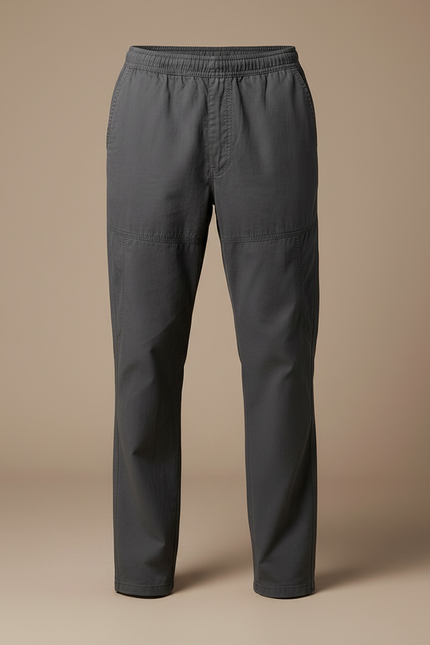 Pantalon Parachute Gris Coton Ample Décontracté Homme - vue 3