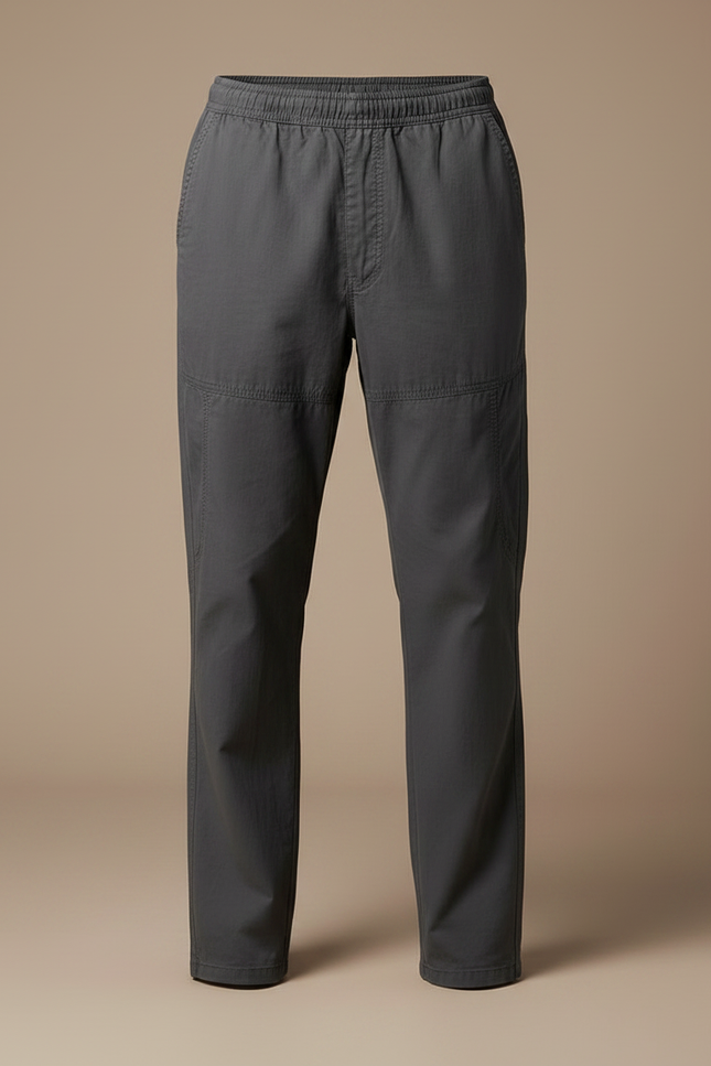 Pantalon Parachute Gris Coton Ample Décontracté Homme - vue 3