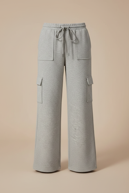 Pantalon Parachute Gris Ample Coton Cargo Enfant - Molleton - vue 3
