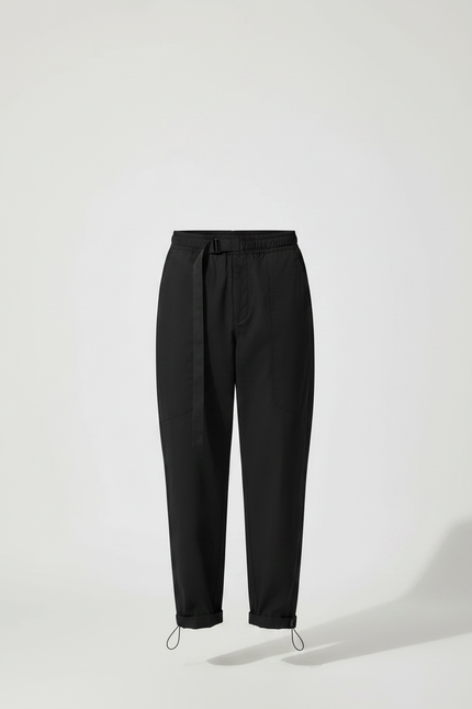 Pantalon Parachute Noir Ample Décontracté Homme Cordon - Polyester - vue 3