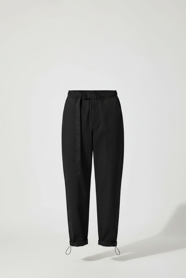 Pantalon Parachute Noir Ample Décontracté Homme Cordon - Polyester - vue 3