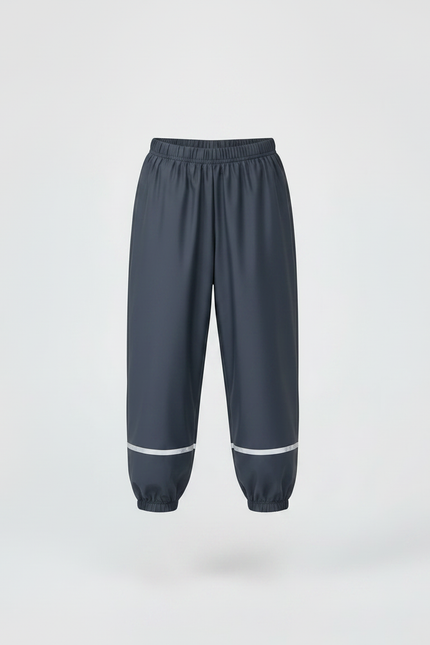 Pantalon Parachute Gris Imperméable Enfant Réfléchissant Élastiqué - Polyester - vue 3