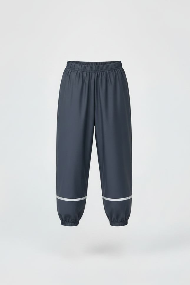 Pantalon Parachute Gris Imperméable Enfant Réfléchissant Élastiqué - Polyester - vue 3