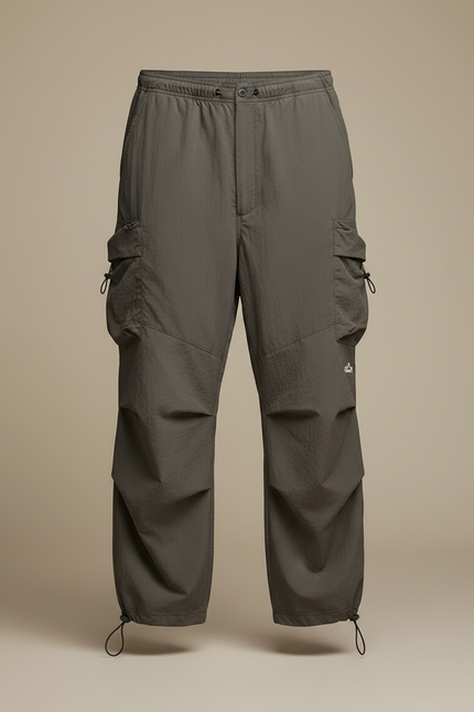 Pantalon Parachute Impermeable - Kaki Polyester - vue 3