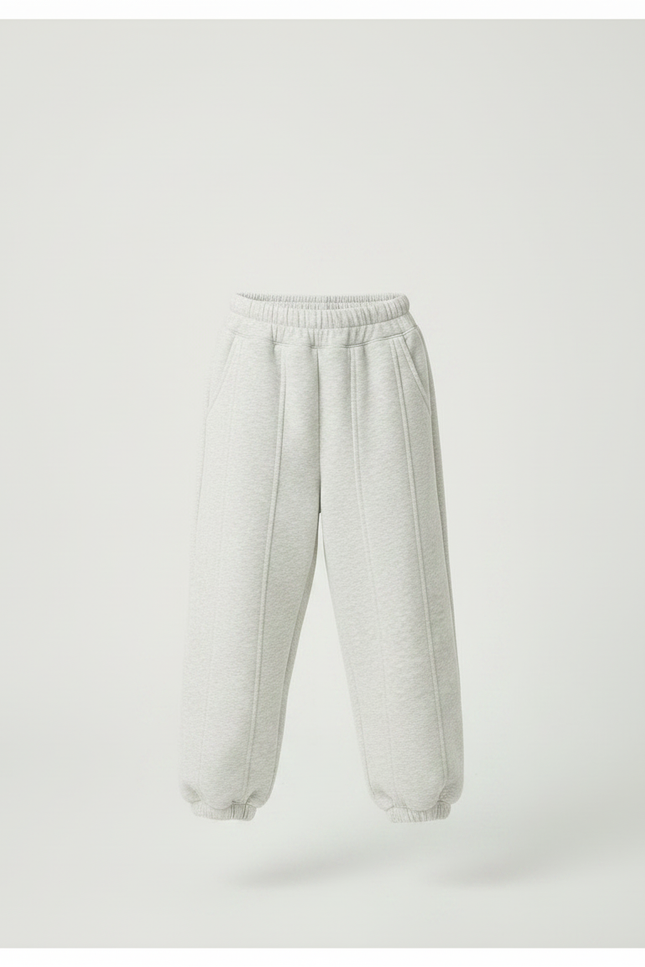 Pantalon Parachute Gris Ample Molletonné Enfant Sport - vue 3