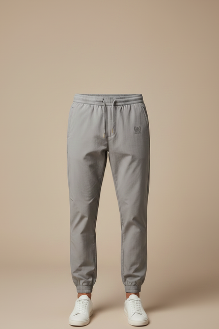 Pantalon Parachute Gris Cordon Ample Sport Homme - Polyester - vue 3