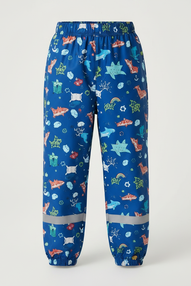 Pantalon Parachute Imprimé Océan Bleu Enfant - Polyester - vue 3