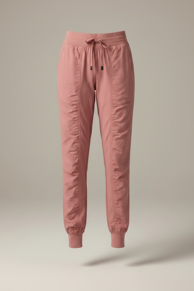 Pantalon Parachute Rose Froncé Cordon Cheville Élastiquée - Polyester - vue 3