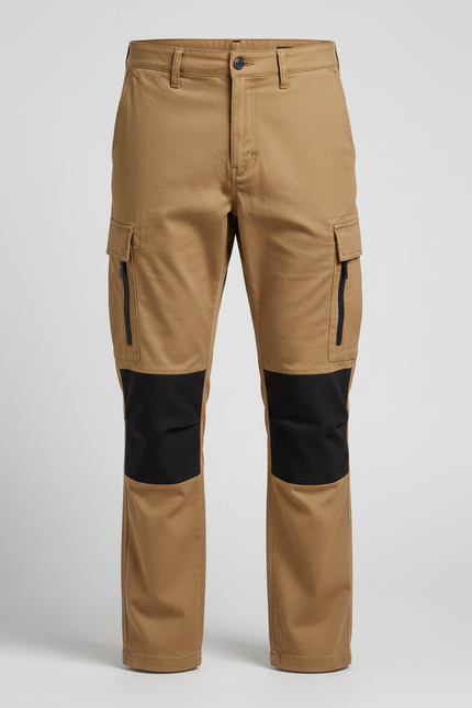 Pantalon Parachute Kaki Cargo Renforcé Homme - Toile - vue 2