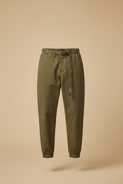 Pantalon Parachute Kaki Coton Ample Homme Décontracté - vue 3