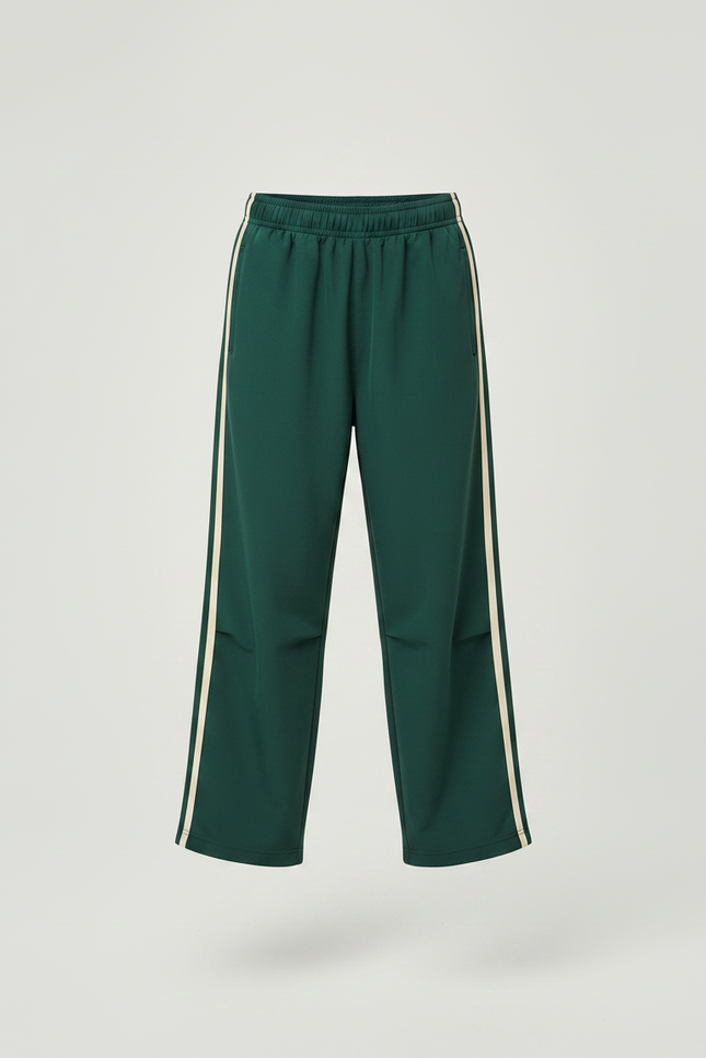 Pantalon Parachute Vert Ample Rayures Blanches Enfant - Polyester - vue 3