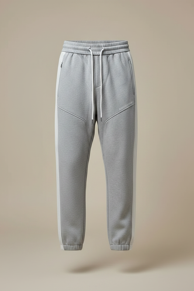 Pantalon Parachute Gris Jogging Ample Sport Homme - Molleton - vue 3