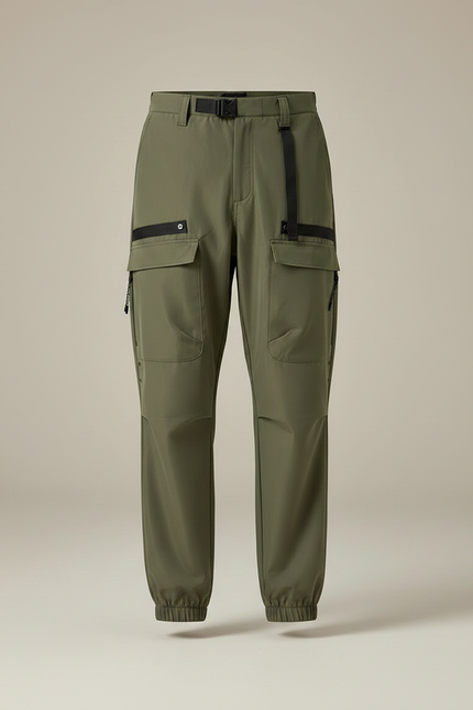 Pantalon Jogger Parachute - Kaki Polyester - vue 3