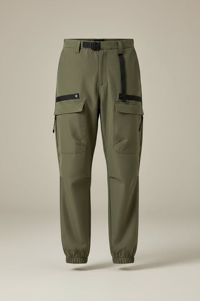 Pantalon Jogger Parachute - Kaki Polyester - vue 3