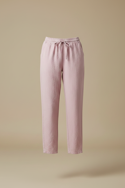 Pantalon Parachute Rose Lin Ample Décontracté Femme - vue 3