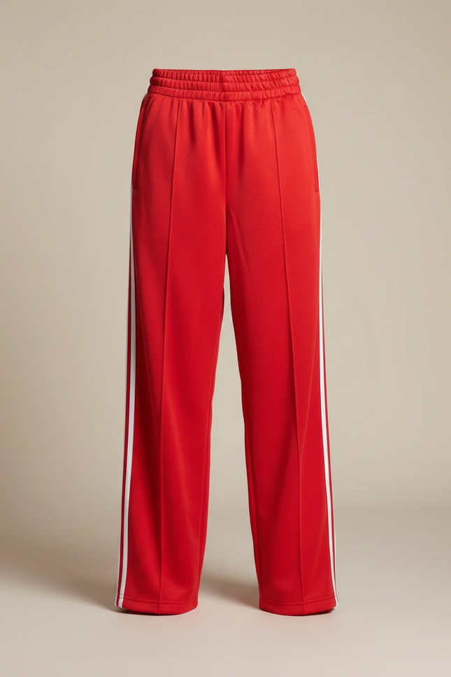 Pantalon Parachute Femme Baggy Nylon - Rouge Polyester - vue 3