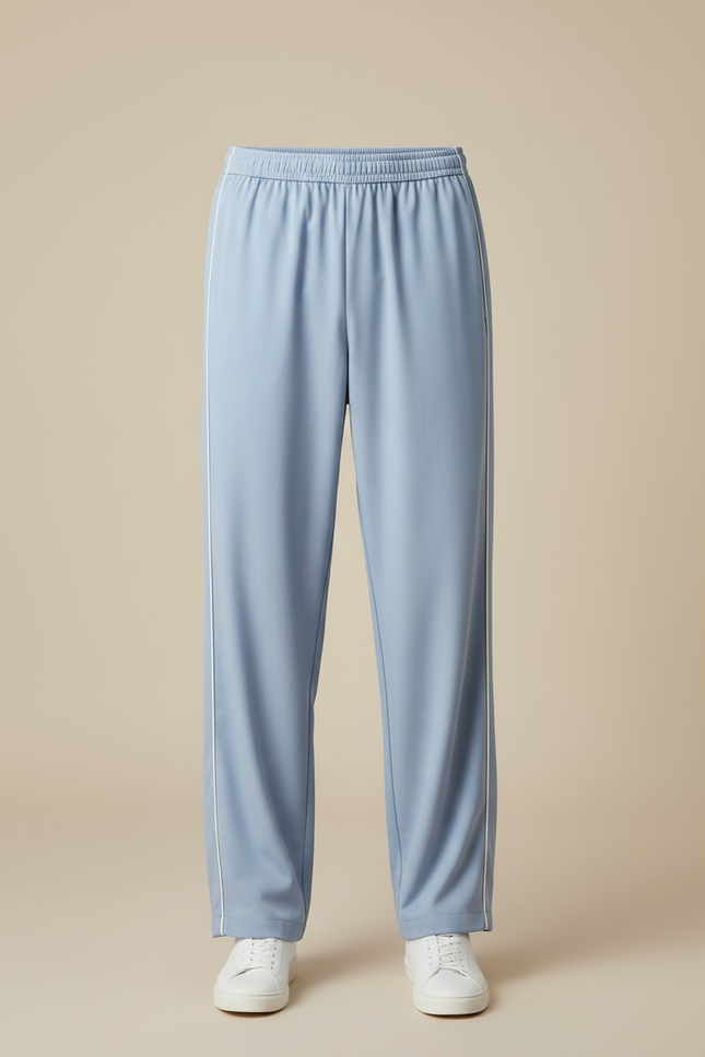 Pantalon Parachute Bleu Ciel Ample Homme Décontracté - Polyester - vue 3