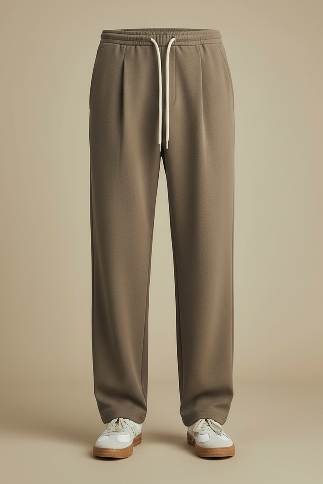 Pantalon Parachute Marron Droit Cordon Décontracté Homme - Polyester - vue 3