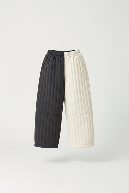 Pantalon Parachute Matelassé Bicolore Ample Enfant Hiver - Multicolore Polyester - vue 3