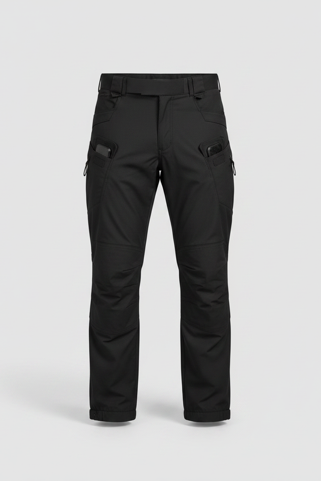 Pantalon Parachute Noir Cargo Technique Homme - Polyester - vue 3