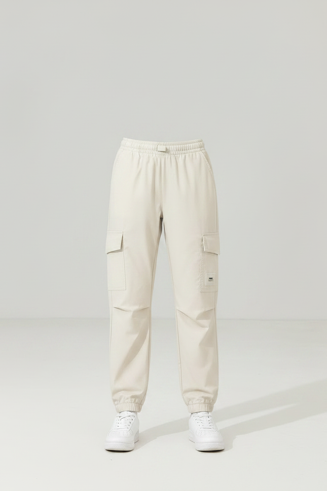 Pantalon Parachute Beige Cargo Léger Enfant - Polyester - vue 3