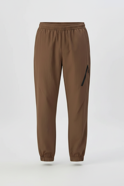 Pantalon Parachute Marron Ample Décontracté Sport Homme - Polyester - vue 3
