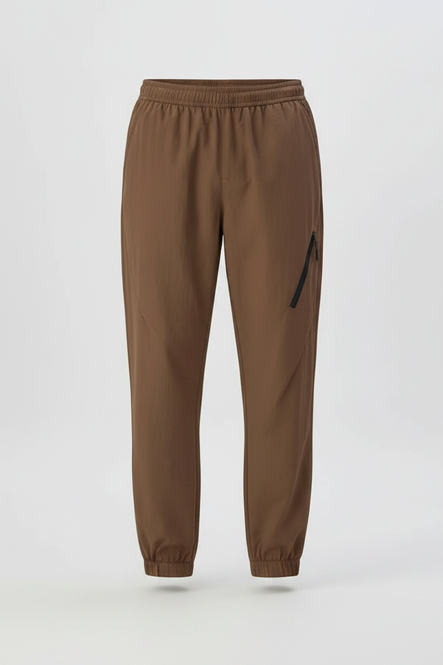Pantalon Parachute Marron Ample Décontracté Sport Homme - Polyester - vue 3