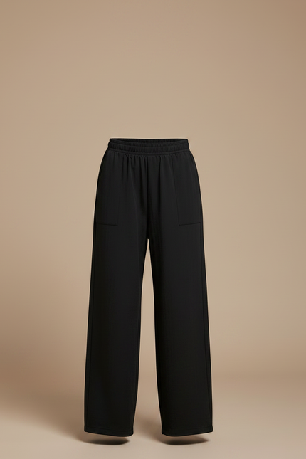 Pantalon Parachute Noir Ample Taille Élastique Enfant - Polyester - vue 3