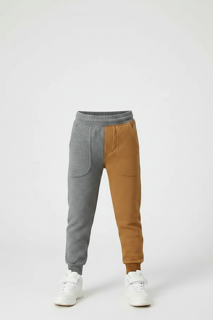 Pantalon Parachute Bicolore Coton Ample Garçon Sport - Multicolore Molleton - vue 3