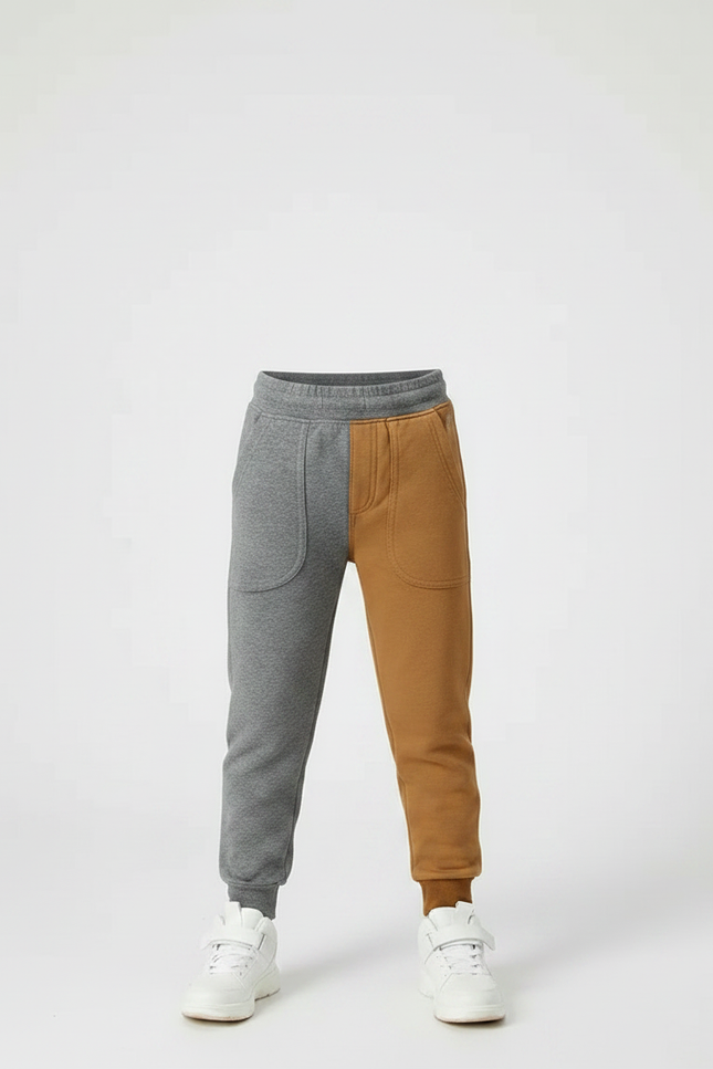 Pantalon Parachute Bicolore Coton Ample Garçon Sport - Multicolore Molleton - vue 3