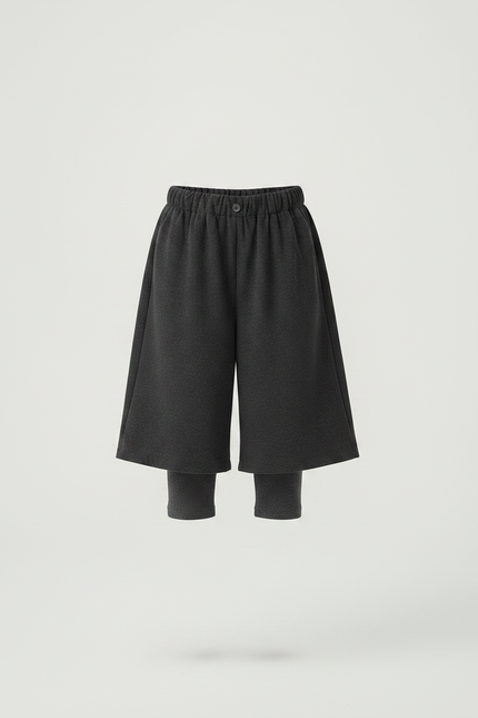 Pantalon Parachute Gris Ample Fille Hiver Velours - vue 3