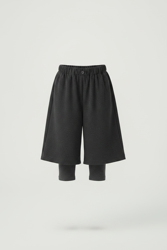 Pantalon Parachute Gris Ample Fille Hiver Velours - vue 3