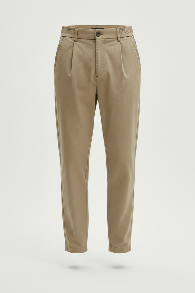 Pantalon Parachute Homme Kaki Taille Elastique - Gabardine - vue 3