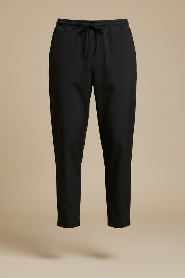 Pantalon Parachute Noir Coupe Droite Cordon Homme - Polyester - vue 3