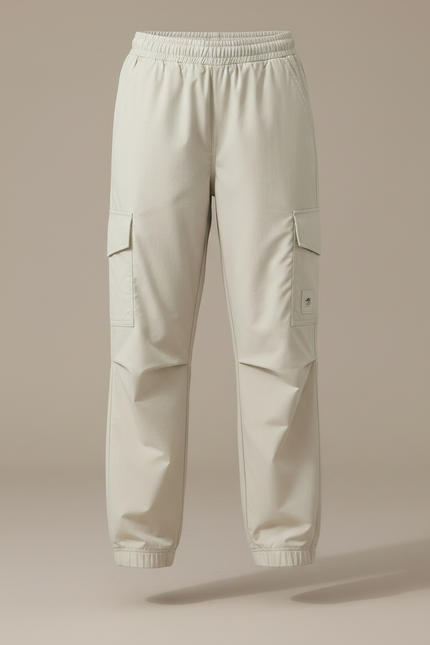 Pantalon Parachute Beige Cargo Léger Fille Décontracté - Polyester - vue 3