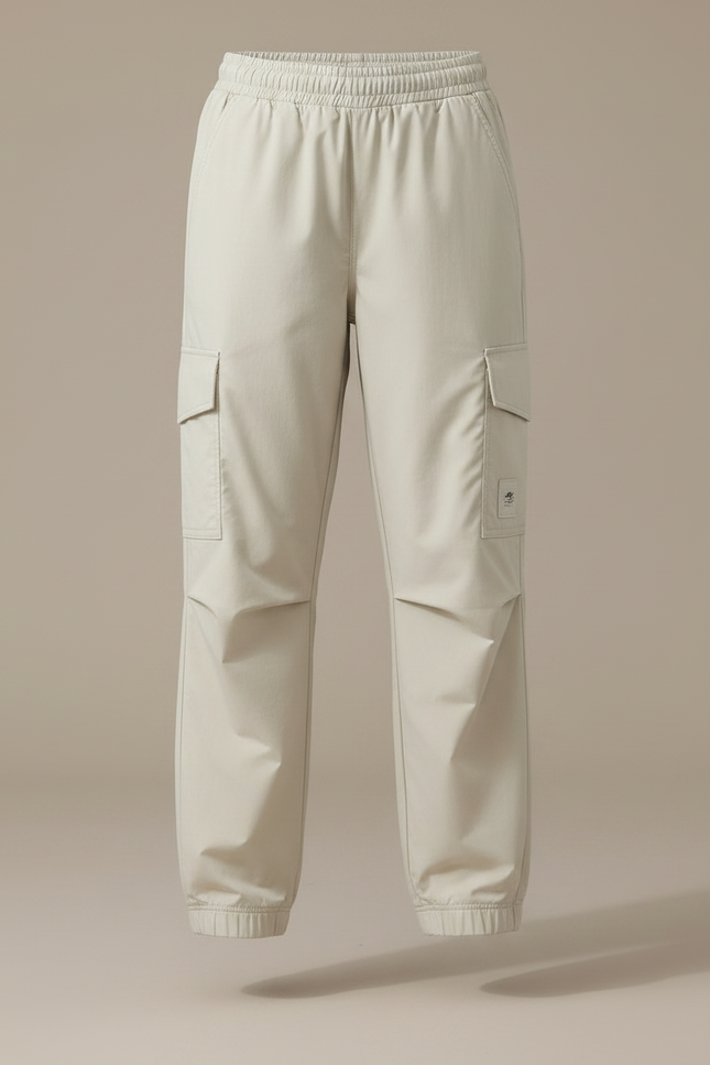 Pantalon Parachute Beige Cargo Léger Fille Décontracté - Polyester - vue 3