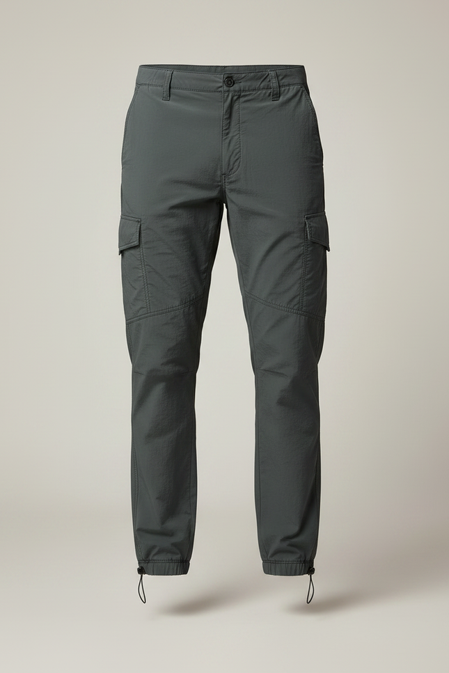 Pantalon Parachute Cargo Gris Homme Léger Respirant - Polyester - vue 3