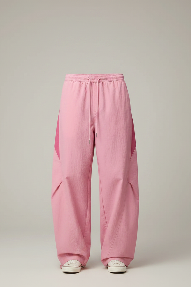 Pantalon Parachute Rose Ample Décontracté Homme - Polyester - vue 3