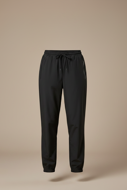 Pantalon Parachute Noir Fluide Décontracté Femme - Polyester - vue 3